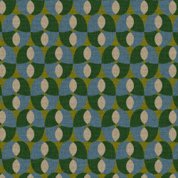 Printed Half Panama BOCHIN Green / Blue